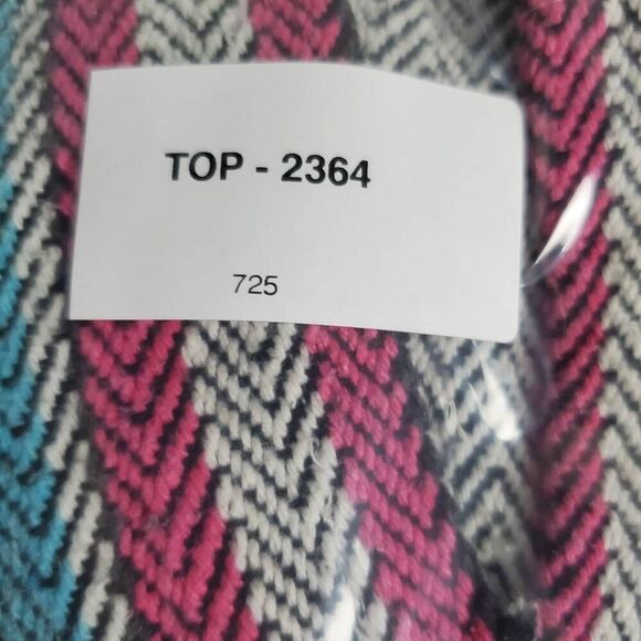 Original Señor Lopez Baja Hoodie Pullover M Multicolor Striped Mexican Jacket - Picture 6 of 6